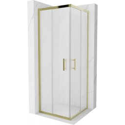 Mexen Rio Zuhanykabin Toló ajtóval 70 x 70 cm, szatén , arany - 860-070-070-50-30 Toló ajtós