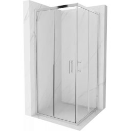 Mexen Rio Zuhanykabin Toló ajtóval 90 x 90 cm, átlátszó üveg, króm - 860-090-090-01-00 Toló ajtós