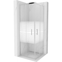 Mexen Rio Zuhanykabin Toló ajtóval 70 x 70 cm, intim , króm - 860-070-070-01-20 Toló ajtós