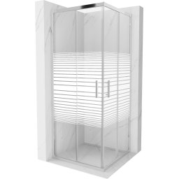 Mexen Rio Zuhanykabin Toló ajtóval 80 x 80 cm, intim , króm - 860-080-080-01-20 Toló ajtós