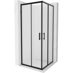 Mexen Rio Zuhanykabin Toló ajtóval 80 x 80 cm, szatén , fekete - 860-080-080-70-30 Toló ajtós