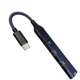 Extender SX-37 4 az 1-ben Type-C konverter USB 3.0 porttal - fekete