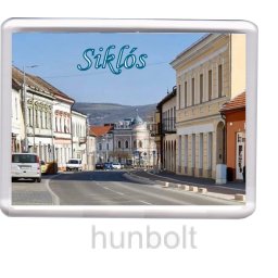 Siklós utcakép hűtőmágnes (műanyag keretes)