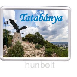 Tatabánya Turulszobor hűtőmágnes (műanyag keretes)
