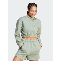 adidas Pulóver ALL SZN Fleece Washed IL3263 Zöld Regular Fit