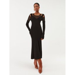 Patrizia Pepe Kötött ruha 8A1152/K9J5-K103 Fekete Slim Fit