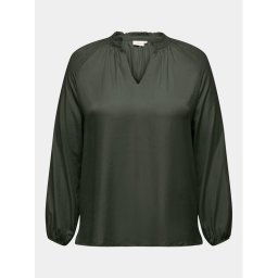 ONLY Carmakoma Blúz 15302929 Zöld Regular Fit