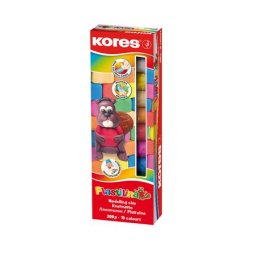 KORES Gyurma, 200 g, 10 pasztell szín, KORES "PLASTILINA"