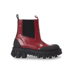 Tommy Jeans Bokacsizma Tjw Chunky Chelsea Mix Material EN0EN02375 Piros