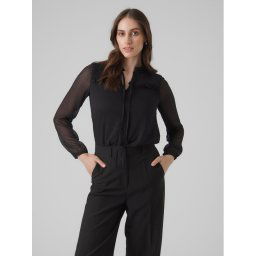 Vero Moda Blúz Milla 10295551 Fekete Regular Fit