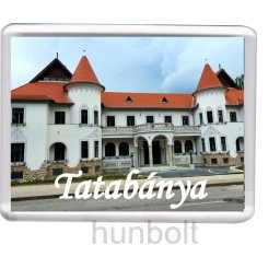 Tatabánya Tulipános ház hűtőmágnes (műanyag keretes)