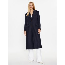 Liu Jo Gyapjú kabát CF3191 T3575 Sötétkék Regular Fit