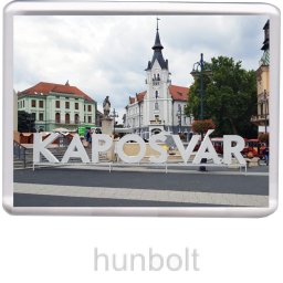Kaposvár- Belváros hűtőmágnes (műanyag keretes)