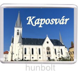 Kaposvár- Nagyboldogasszony-székesegyház hűtőmágnes (műanyag keretes)