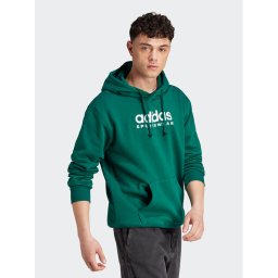 adidas Pulóver ALL SZN Fleece Graphic IJ9426 Zöld Loose Fit