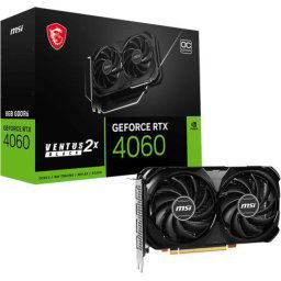 GeForce RTX 4060 8GB MSI VENTUS 2X BLACK 8G OC videokartya