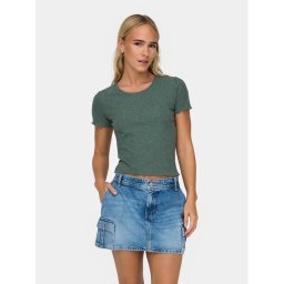 ONLY Póló Emma 15201206 Zöld Slim Fit
