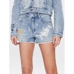 Guess Farmer rövidnadrág Mom W3GD26 D4YO0 Kék Regular Fit