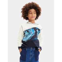 Desigual Pulóver 23WBTK06 Ekru Regular Fit