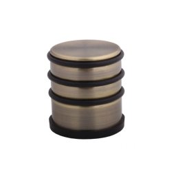 Ajtó ütköző, ötvözött acél + gumi, antik bronz, 70 mm
