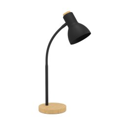 LED lámpa , asztali , E27 , acél , fa , fekete , barna , EGLO , VERADAL , 98831