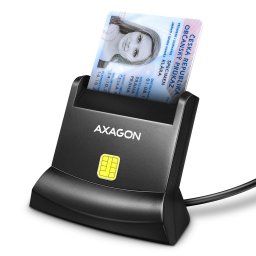 Külső kártyaolvasó Smart/ID USB fekete AXAGON (CRE-SM4N)
