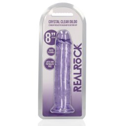 RealRock egyenes vonalvezetésű, realisztikus, tapadótalpas dildó (20 cm)