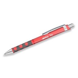ROTRING Golyóstoll, 0,8 mm, nyomógombos, tearózsa tolltest, ROTRING "Tikky", kék