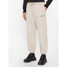 Calvin Klein Jeans Melegítő alsó J30J322925 Ekru Relaxed Fit