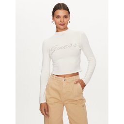Guess Blúz W3BR07 Z2YK2 Fehér Cropp Fit