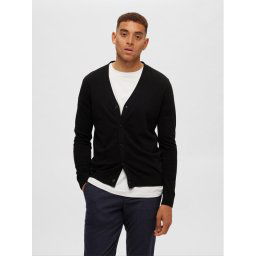 Selected Homme Kardigán Berg 16090146 Fekete Regular Fit