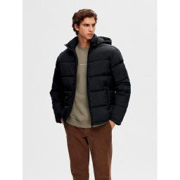 Selected Homme Pehelykabát Cooper 16089957 Fekete Regular Fit
