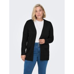ONLY Carmakoma Kardigán 15219653 Fekete Regular Fit