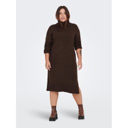 ONLY Carmakoma Kötött ruha 15283137 Barna Box Fit