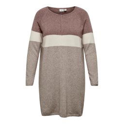 ONLY Carmakoma Kötött ruha 15183362 Bézs Regular Fit