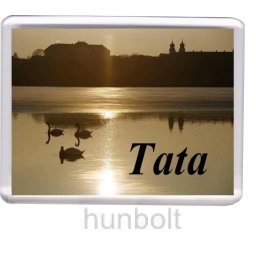 Tatai naplemente hűtőmágnes (műanyag keretes)