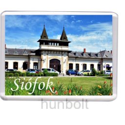 Siófok Vasútállomás hűtőmágnes (műanyag keretes)