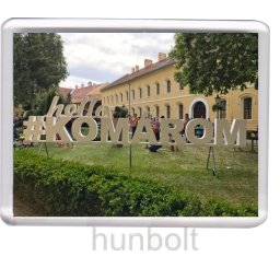 Komárom felirat hűtőmágnes (műanyag keretes)
