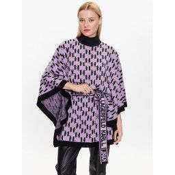 KARL LAGERFELD Poncsó 230W2007 Lila Relaxed Fit