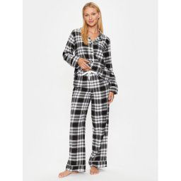DKNY Pizsama YI2922591 Fekete Regular Fit