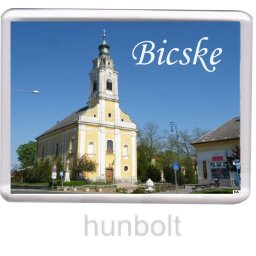 Bicske Szentháromság Plébániatemplom hűtőmágnes (műanyag keretes)