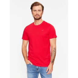 4F Póló 4FAW23TTSHM0876 Piros Regular Fit