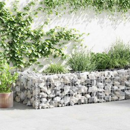 vidaXL horganyzott acél gabion fal 450 x 30 x 50 cm