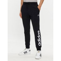 adidas Melegítő alsó Essentials French Terry Tapered Cuff Logo Joggers IC0063 Fekete Regular Fit