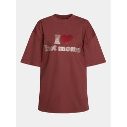2005 Póló Unisex Hot Moms Tee Barna Relaxed Fit