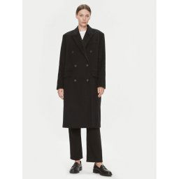 Calvin Klein Gyapjú kabát K20K205935 Fekete Regular Fit