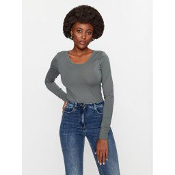 ONLY Blúz 15204712 Zöld Stretch Fit