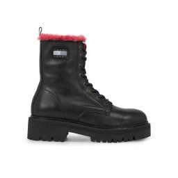 Tommy Jeans Bokacsizma Tjw W Urban Boot Smooth Ltr Wl EN0EN02402 Fekete