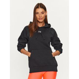 Under Armour Pulóver Ua Rival Fleece Hoodie 1379500 Fekete Loose Fit