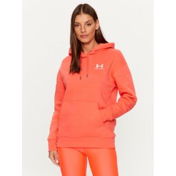 Under Armour Pulóver Essential Fleece Hoodie 1373033 Piros Loose Fit